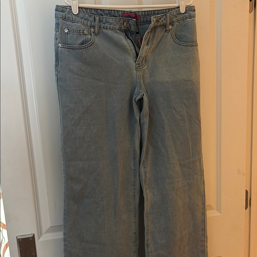 Edikted Women's Straight Leg Jeans - Light Blue